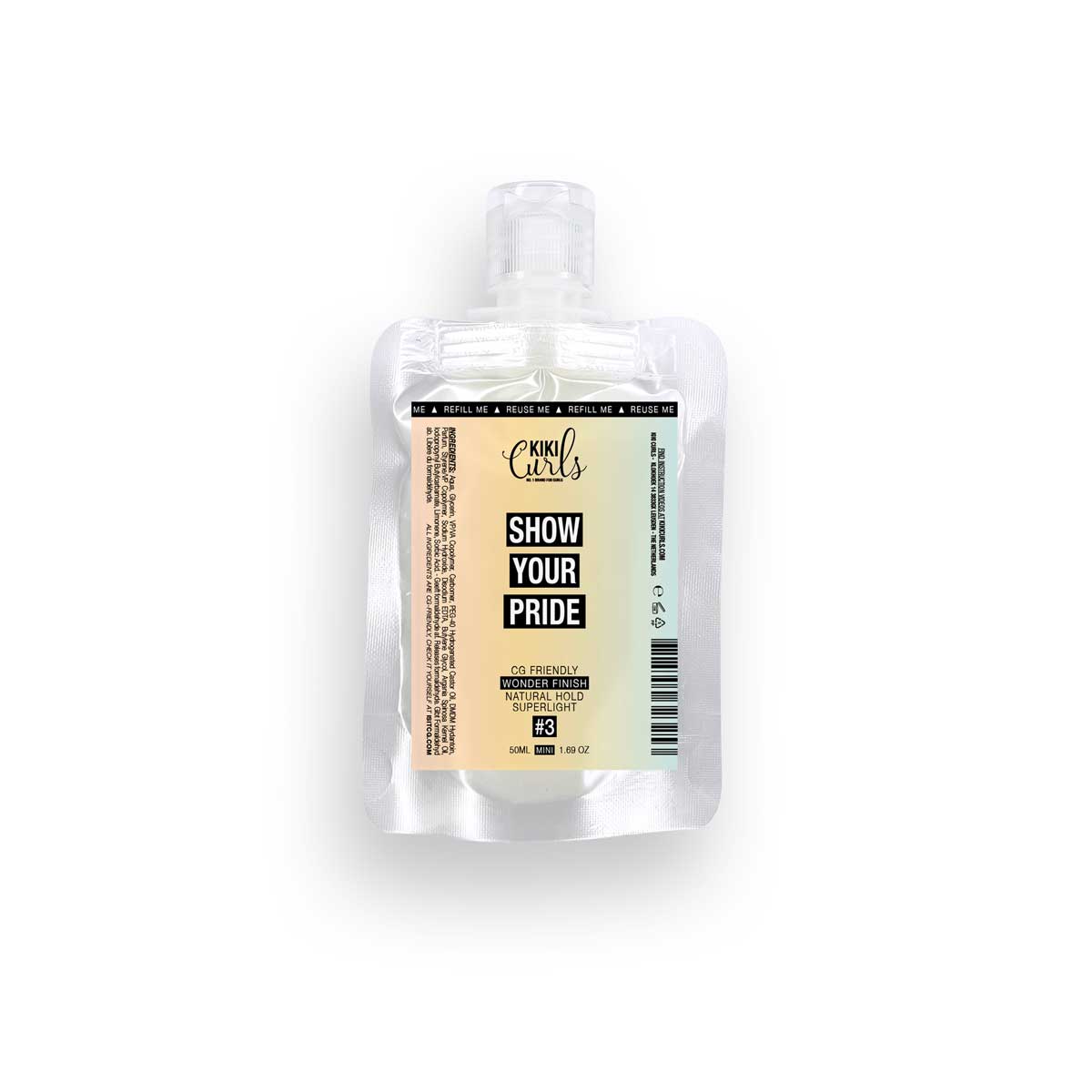 HairBRNDS - Wholesale Hair Styling Gel/Mousse - Kiki Curls #3 Wonder Finish2