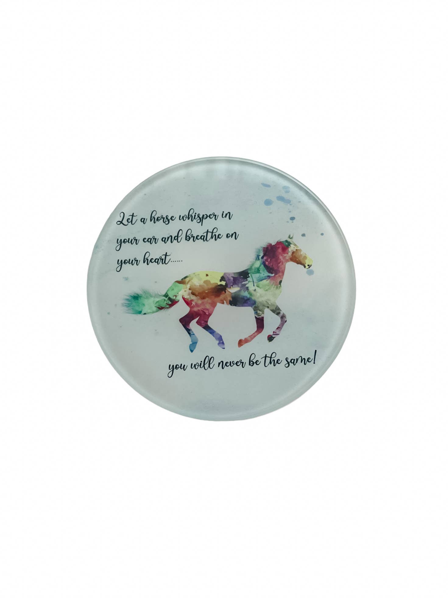 Dusty & Delilah Designs - Wholesale Coasters - Glass Coaster - Let a horse