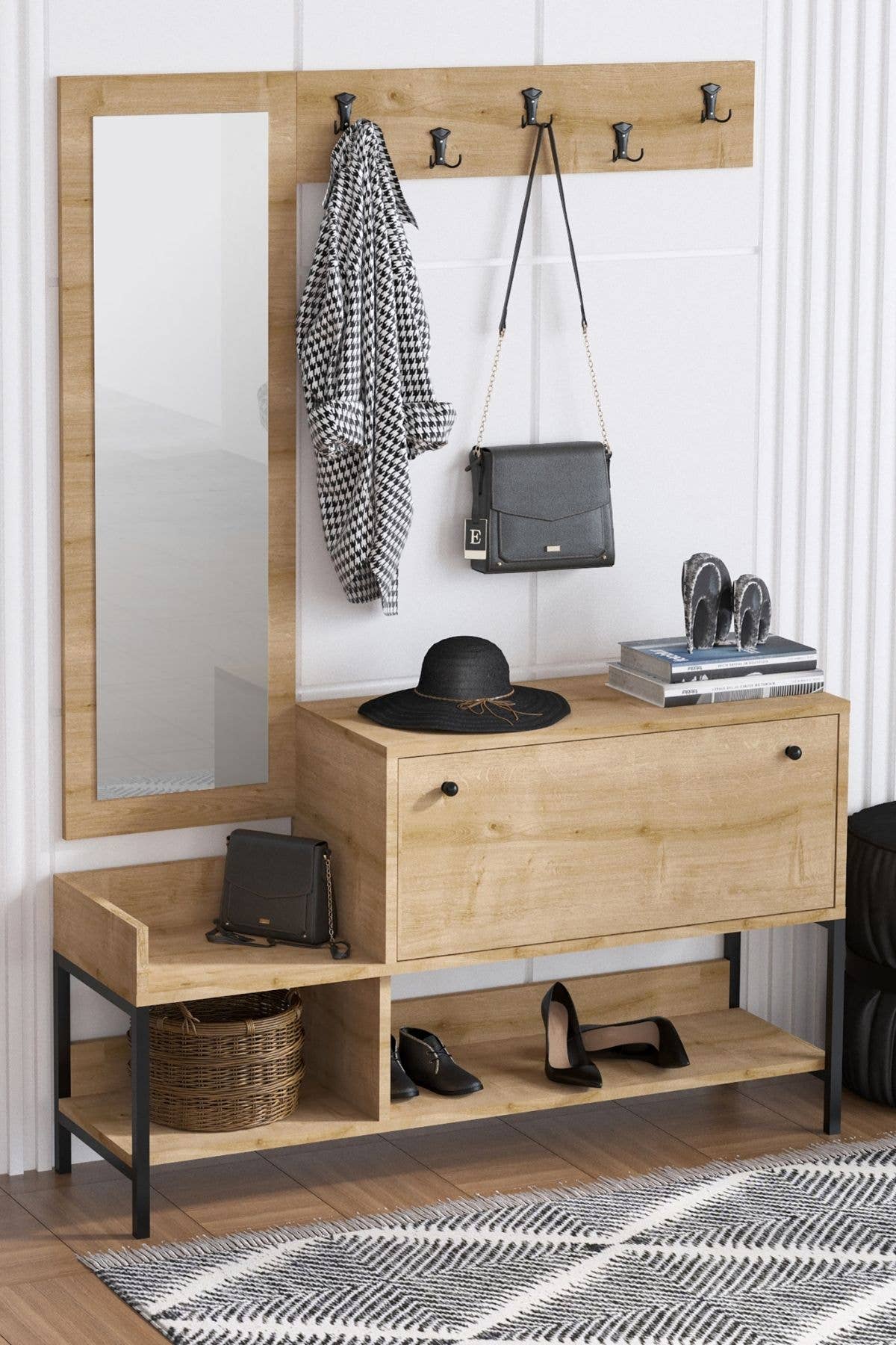 Biggbrands GmbH – wholesale Shoe rack – Decormet Nonso Shoe Cabinet Safir Oak1