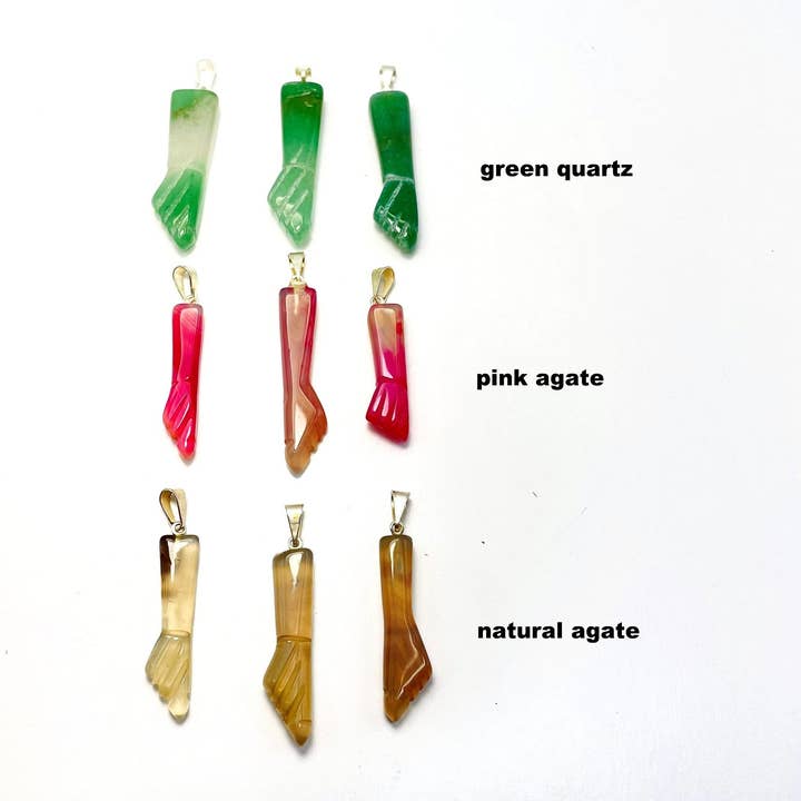 Rock Paradise - Wholesale Individual Charm/Pendant - Crystal Figa Hand Pendant Protection Stone Amulet4