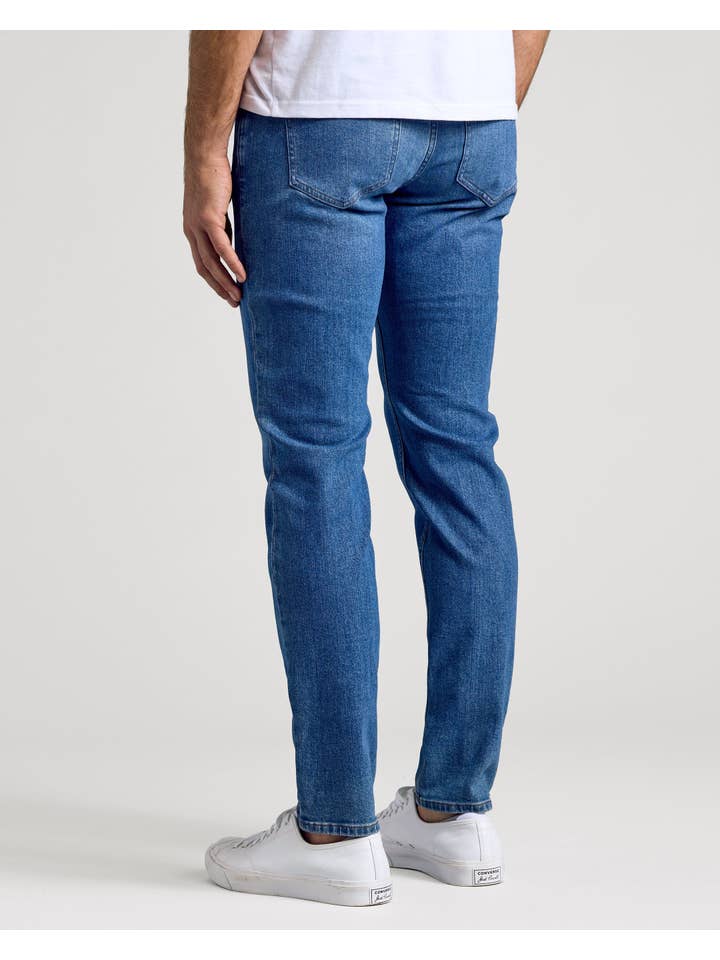 True Classic - Wholesale Jeans - Men's - Medium Indigo Wash Slim Authentic Denim Jeans2