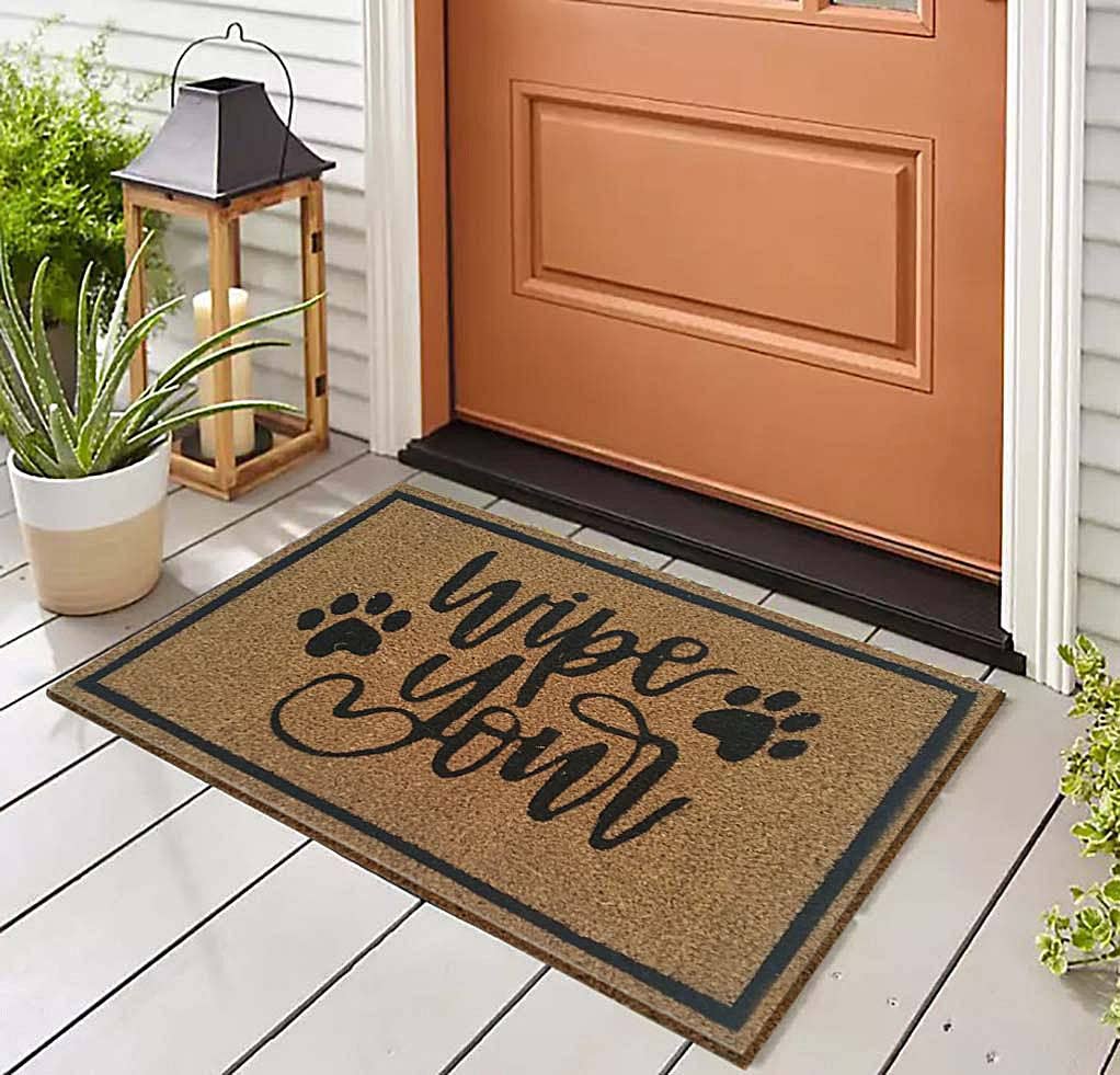 Voglrieder - Vente Paillasson - Paillasson en coco 60 x 40 cm avec motifs pour porte d'entrée4