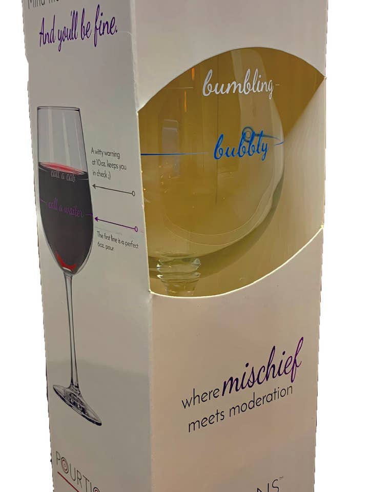 Stemmed Wine Glass Gift Box for wholesale by Pourtions Just Right