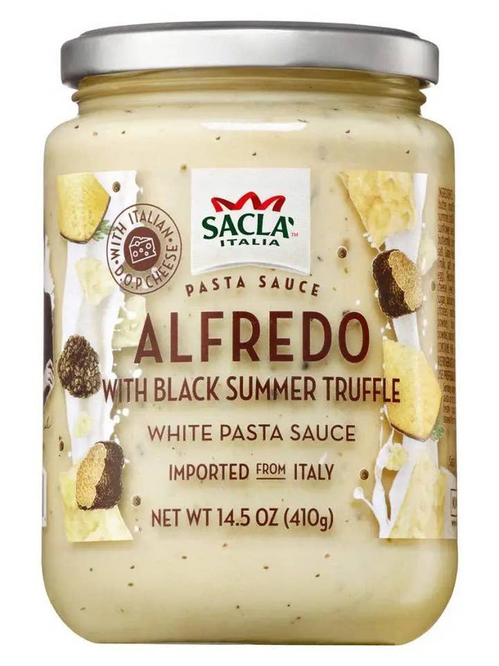 Sacla Italy Black Truffle Alfredo White Pasta Sauce 6x14.5oz for wholesale by Sacla