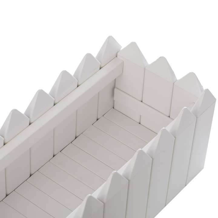 Quickway Imports - Wholesale Planter Box - Rectangular Traditional Fence Design Vinyl Planter Box