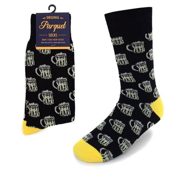 Selini New York - Wholesale Socks - Men's - Men's Beer Mugs Novelty Socks1