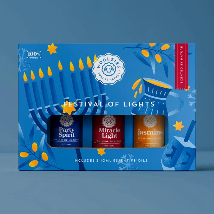 Festival of Light-kollektionen/Hannukah eteriska oljor för wholesale av Woolzies