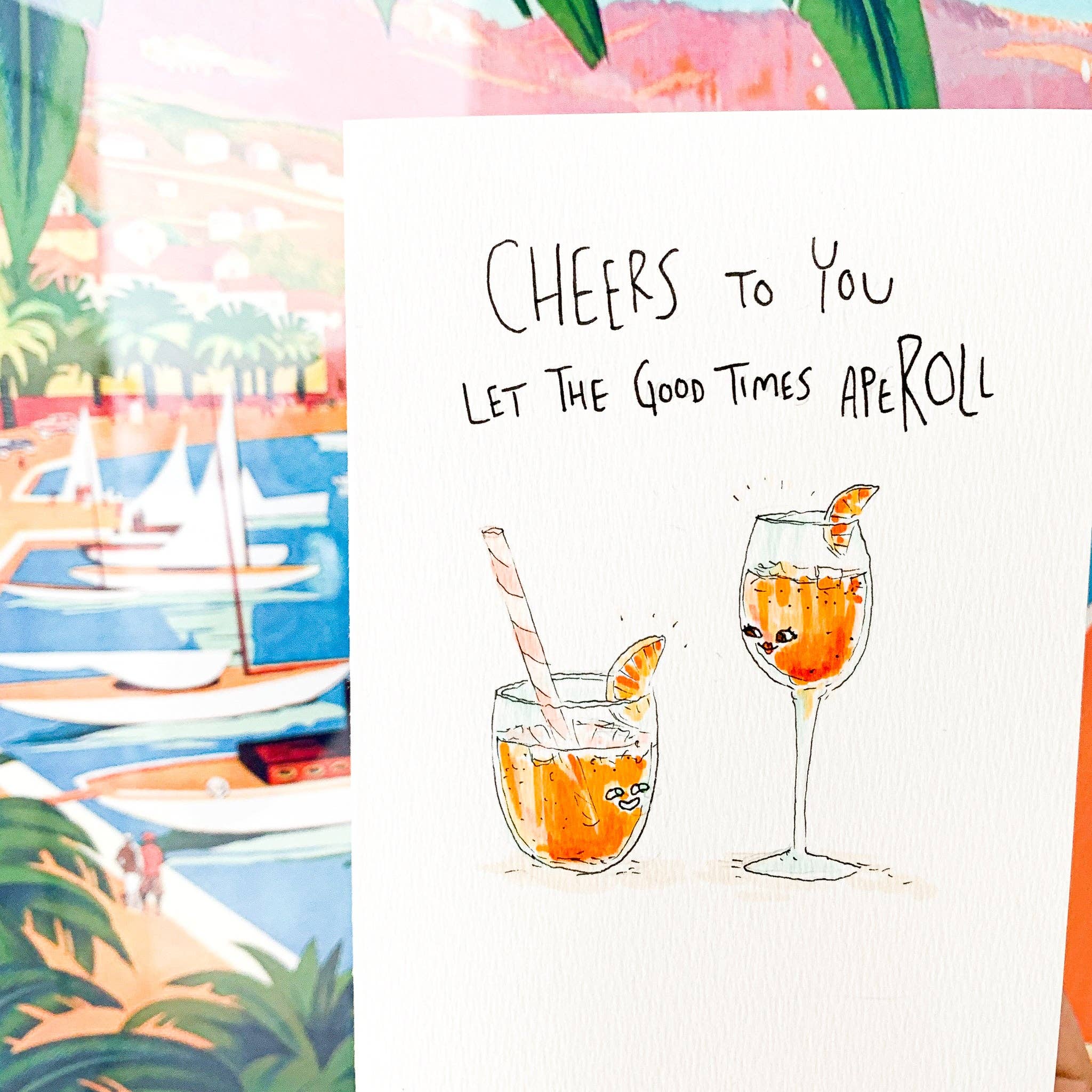 Well Drawn - Wholesale Everyday Greeting Card - Cheers To You, Let The Good Times Aperoll3