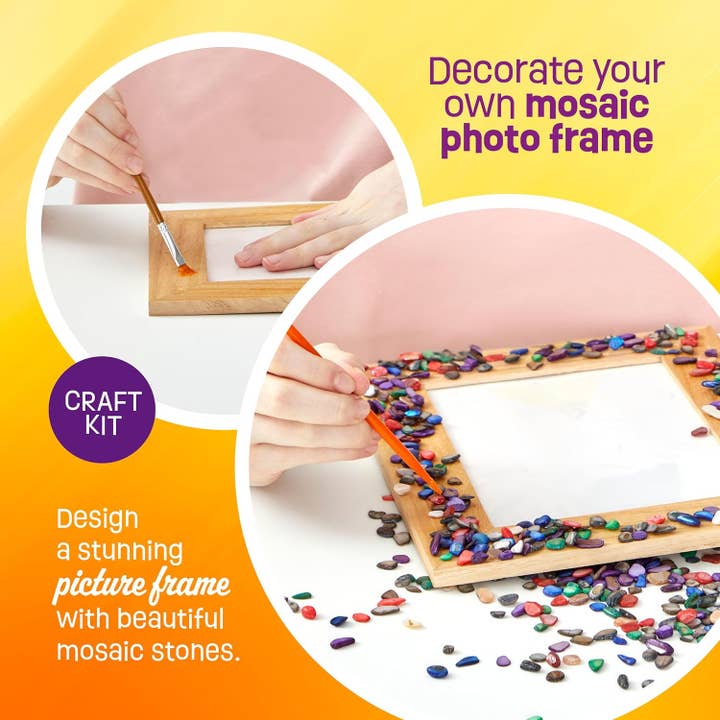 Dan&Darci - Wholesale DIY Craft Kit - Kids - DIY Mosaic Picture Frame Kit for Kids2