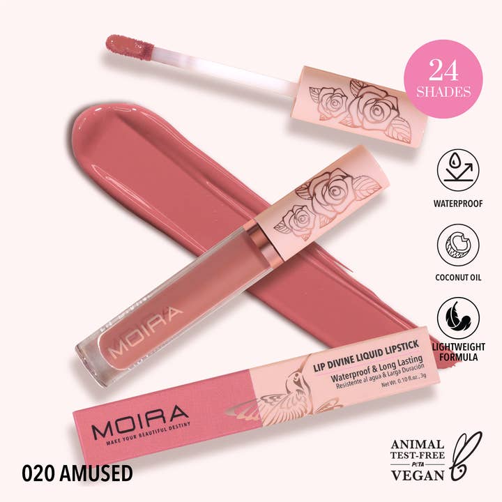 Moira Cosmetics - Wholesale Lipstick - Lip Divine Liquid Lipstick (020, Amused)