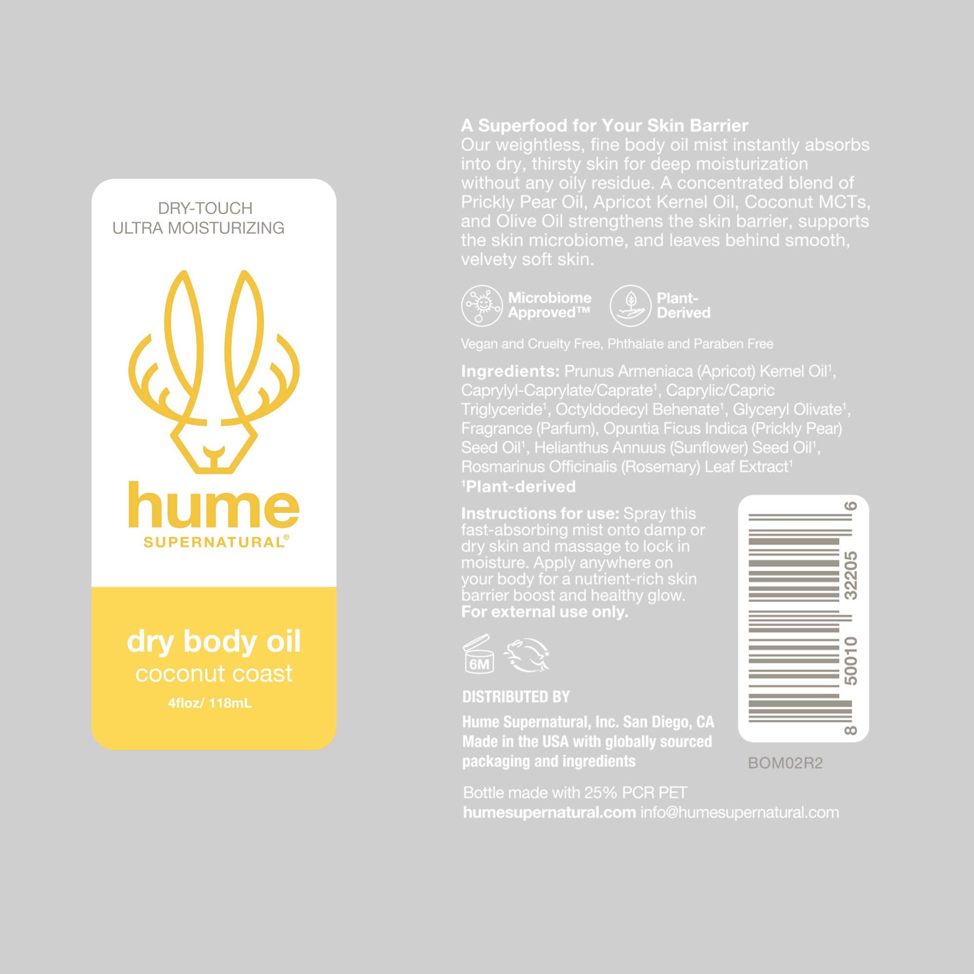 Hume Supernatural - Wholesale Face & Body Mist/Water - Dry Oil Body Mist- Coconut Coast1