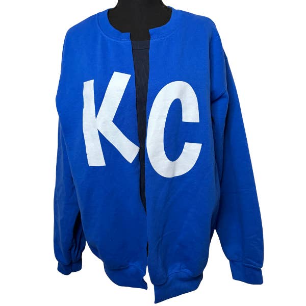 Cardigan Sweatshirt Bleu KC pour la vente par Farmtown Printing Company