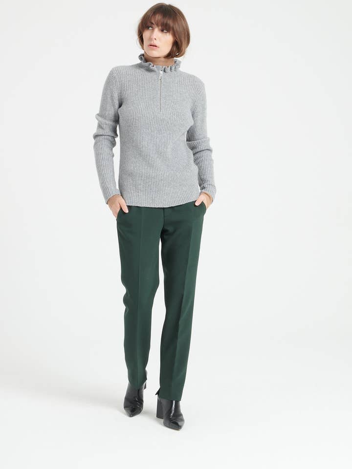 Pull col falbala en cachemire MIA 4 pour la vente par STUDIO CASHMERE8