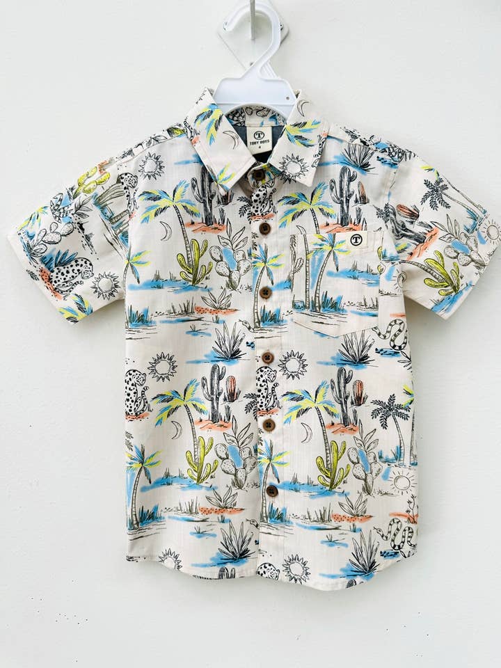Boys shirt_Printed Button down shirt for wholesale by JJ BEBE LAND