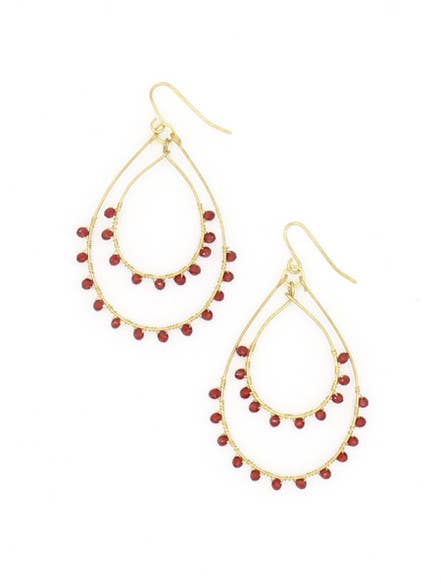 Rubi Sparkle Teardrop Earrings - Gold for wholesale by Fair Anita