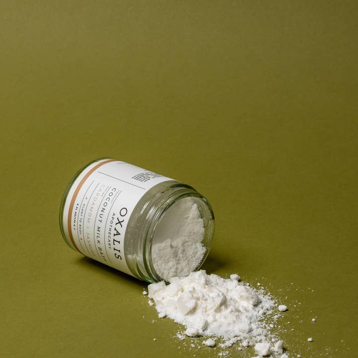 Oxalis Apothecary - Wholesale Bath Soak/Milk - Soothing Coconut Cardamom Jasmine Milk Bath1