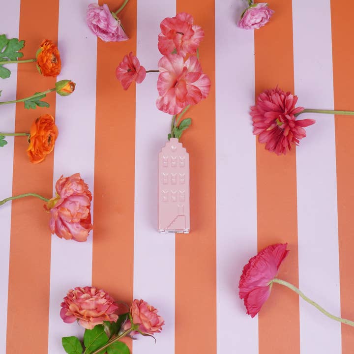 Housevitamin bv - Wholesale Vase - Flower Vase - House Vase - Ceramic - Light Pink -5x4,5x14,5 cm2