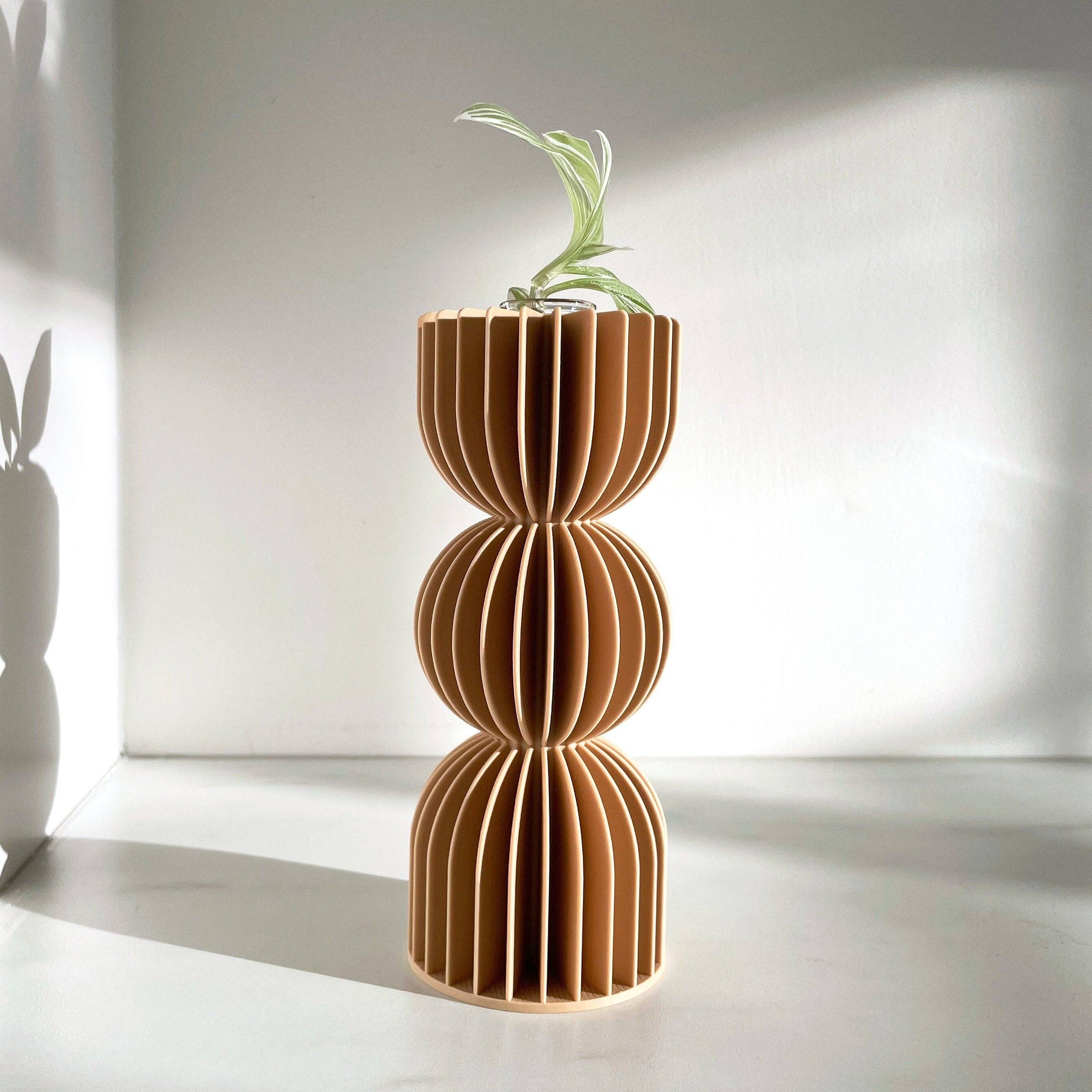 Sonnihaus - Vente Vases - Vase Fleur BAUHAUS en impression 3D style Japandi1