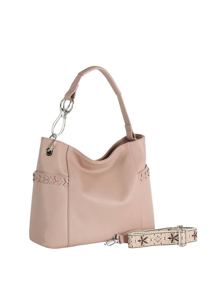 Mala de Ombro Hobo com Fecho de Bolso Lateral da Coleção Calin por atacado de HR CORP