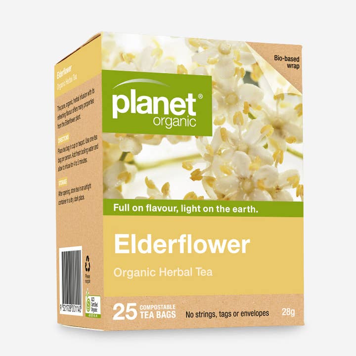 Elderflower Tea Bags for wholesale by Planet Organic