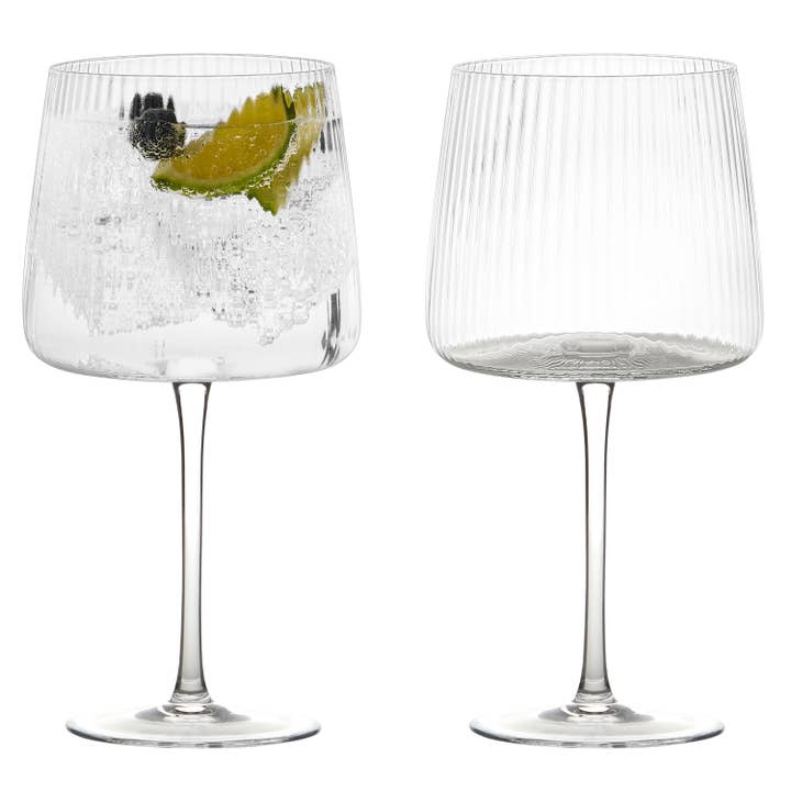 Anton Studio Designs - Wholesale Cocktail/Liquor Glass - Set of 2 Empire Clear Gin Glasses - Cocktail Glass Set