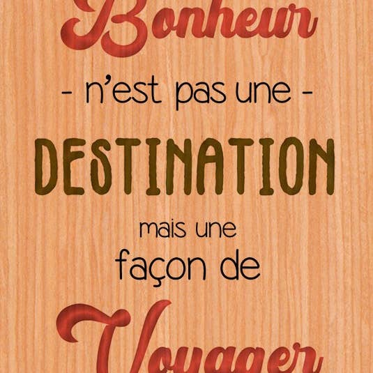 Happy Wood Destination Map for wholesale by Hironwoods