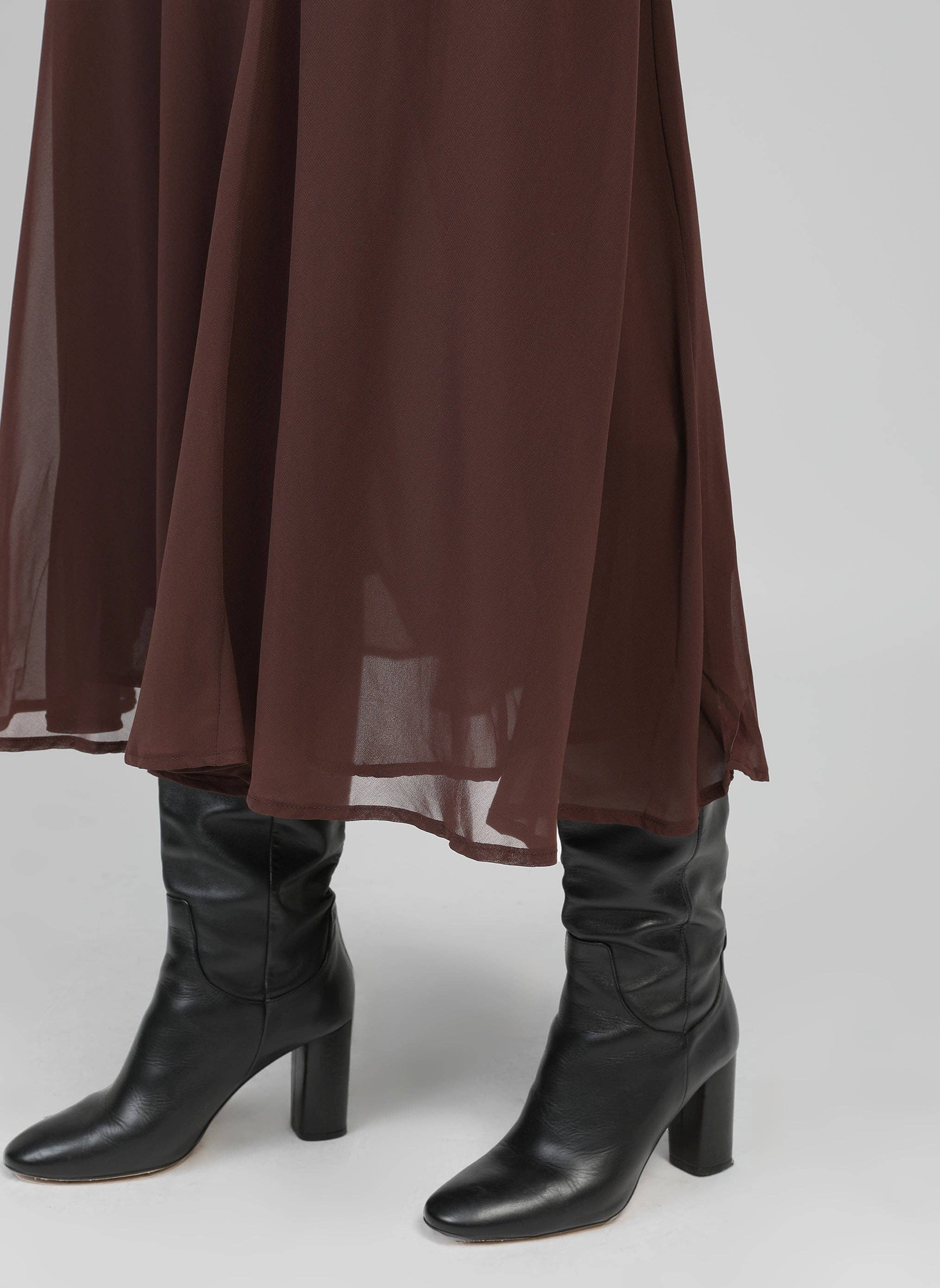 An'ge - Wholesale Skirt - Women's - LONG SKIRT JELEME chocolate3