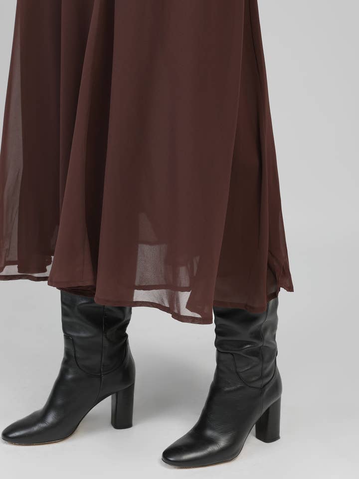 An'ge - Wholesale Skirt - Women's - LONG SKIRT JELEME chocolate3