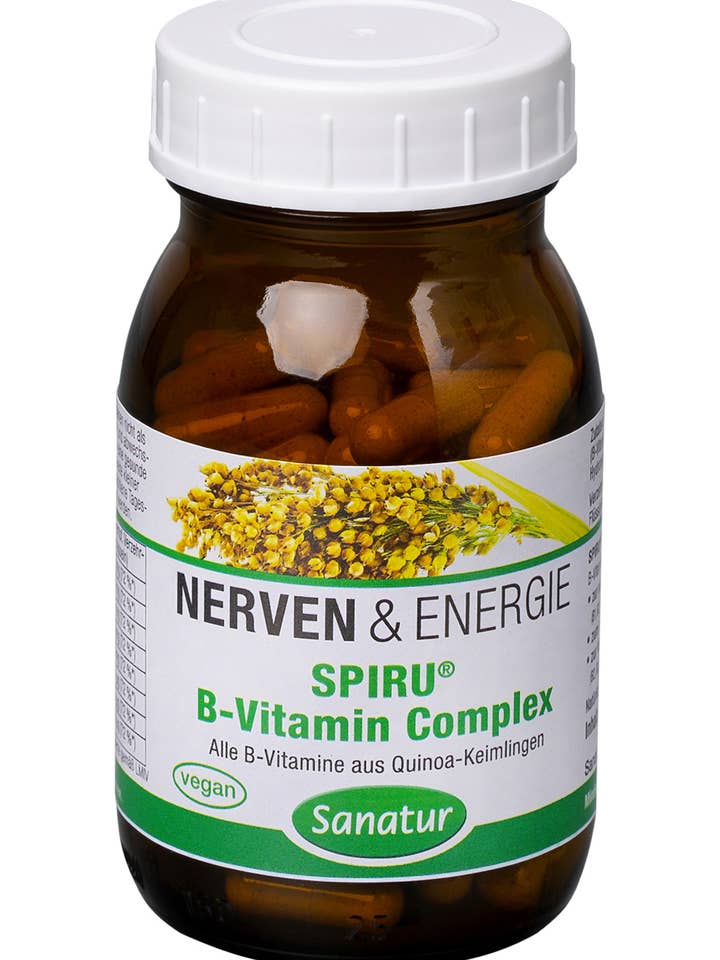 Complesso vitaminico B SPIRU®, 90 capsule, NERVI ED ENERGIA* per la vendita all'ingrosso da parte di Sanatur GmbH