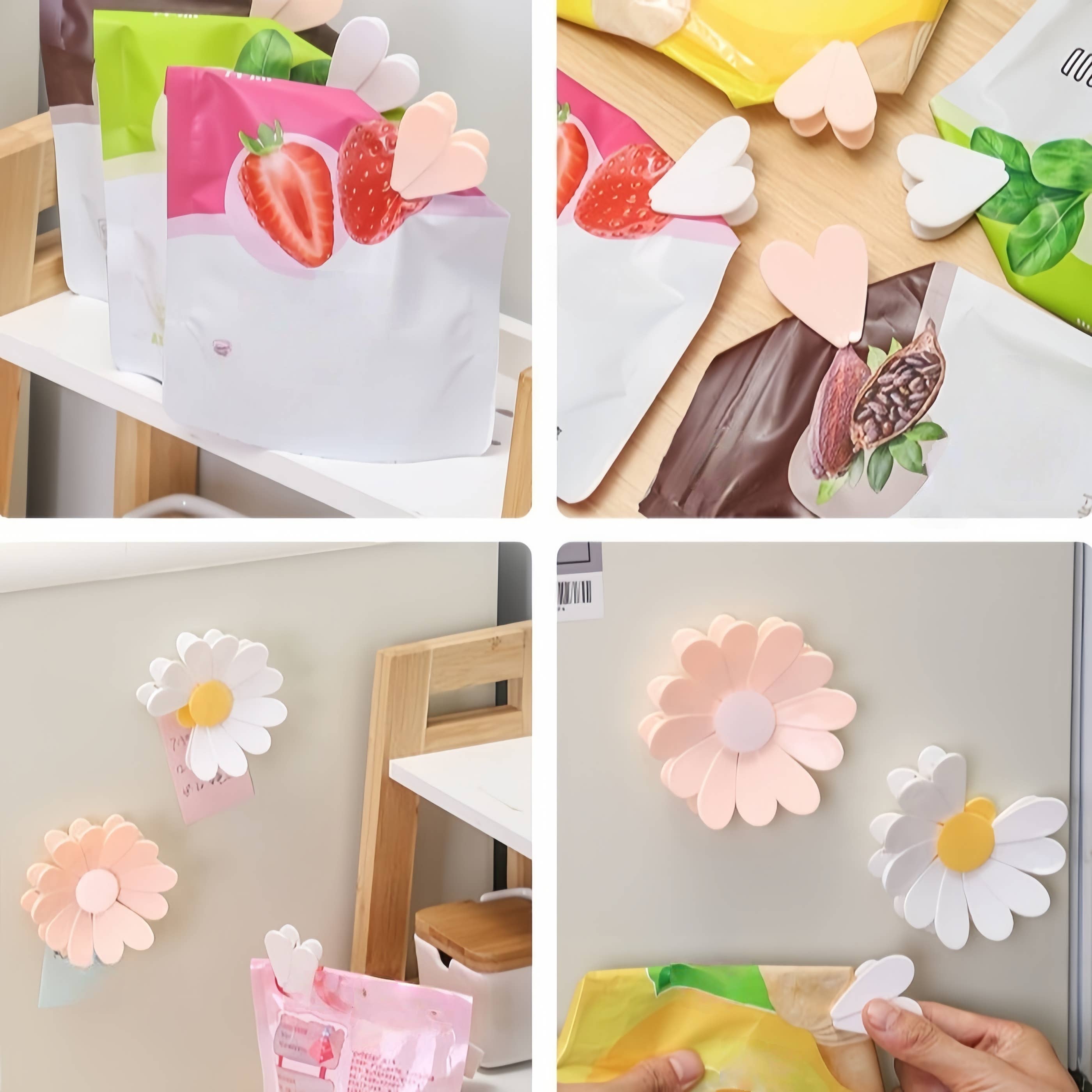 Otterware – Ferramenta/gadget de cozinha por atacado – Selador de Sacos Magnético Daisy Multi-Clip (6 Clipes)7