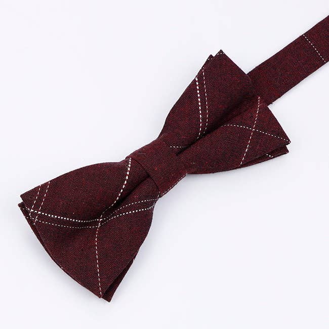 Unipap's - Wholesale Bow Tie - Men's - Men's Red Tartan Cotton Bow Tie "Marcel"