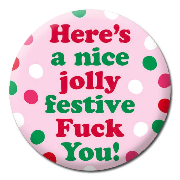 Emblem „Jolly Festive F*** You“ für den Großhandel von Dean Morris Cards