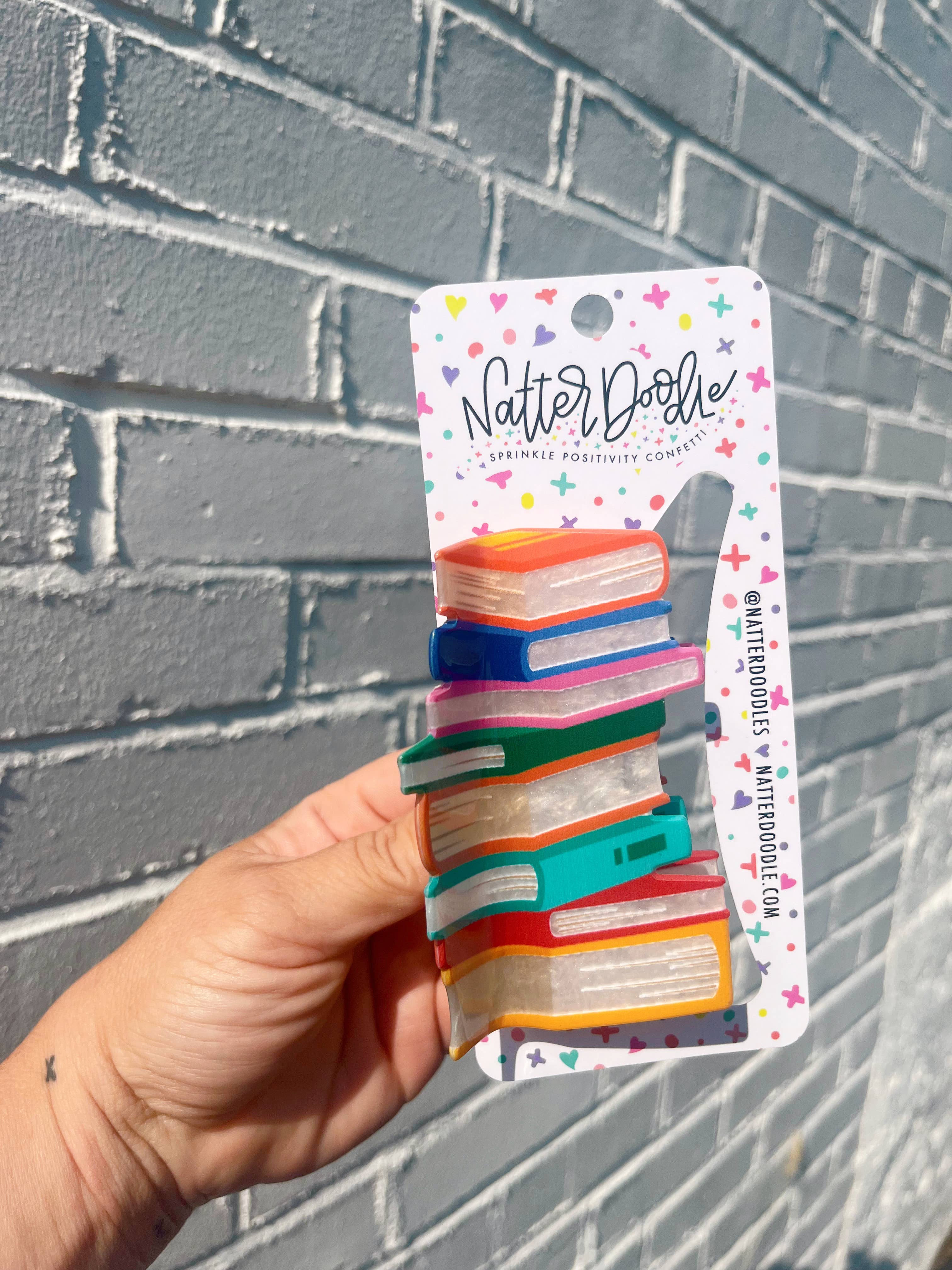 NatterDoodle – wholesale Hair clip – Women’s – Read My Clips Book Hair Claw | Book Lover Hair Accessory 17