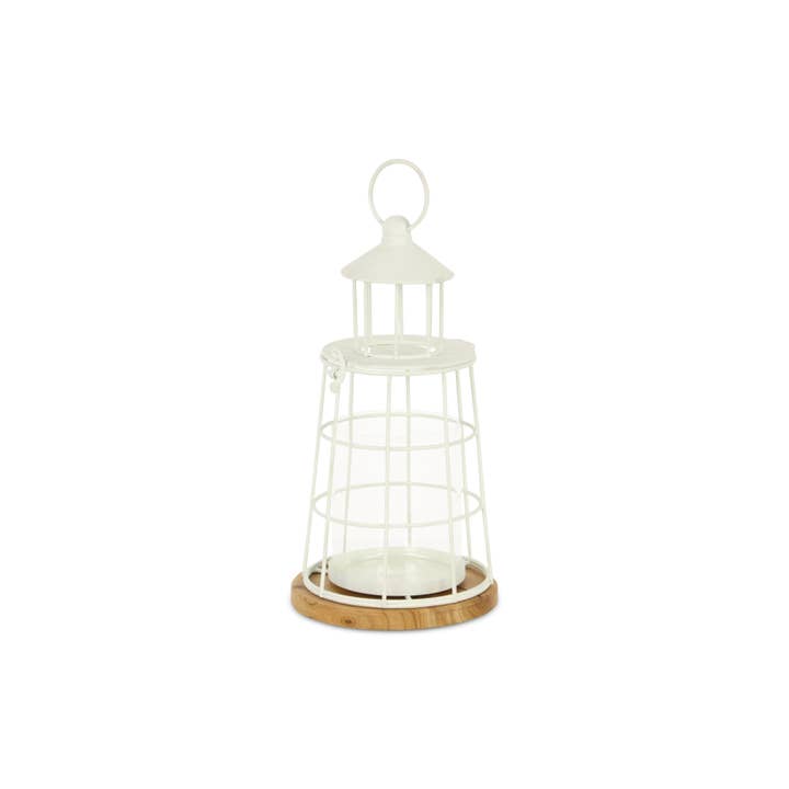 Cheungs Home Decor - Vendita all'ingrosso Lanterne - Lanterna in metallo stile faro bianco Caler10