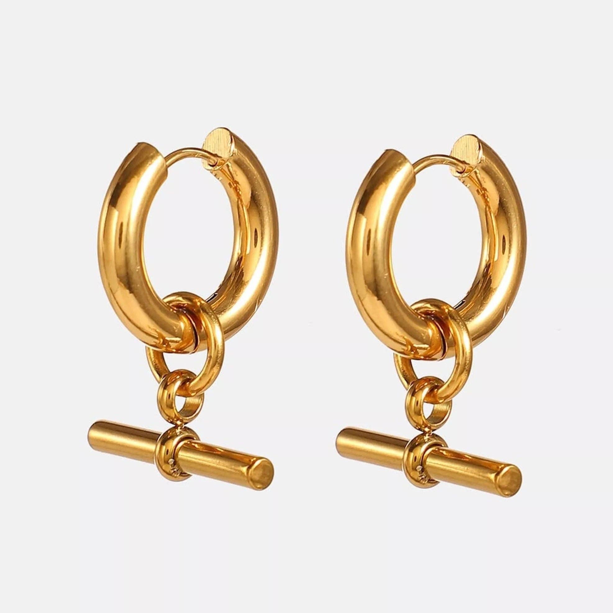 Chunky 18K Thick Gold Hoops for wholesale on Faire1