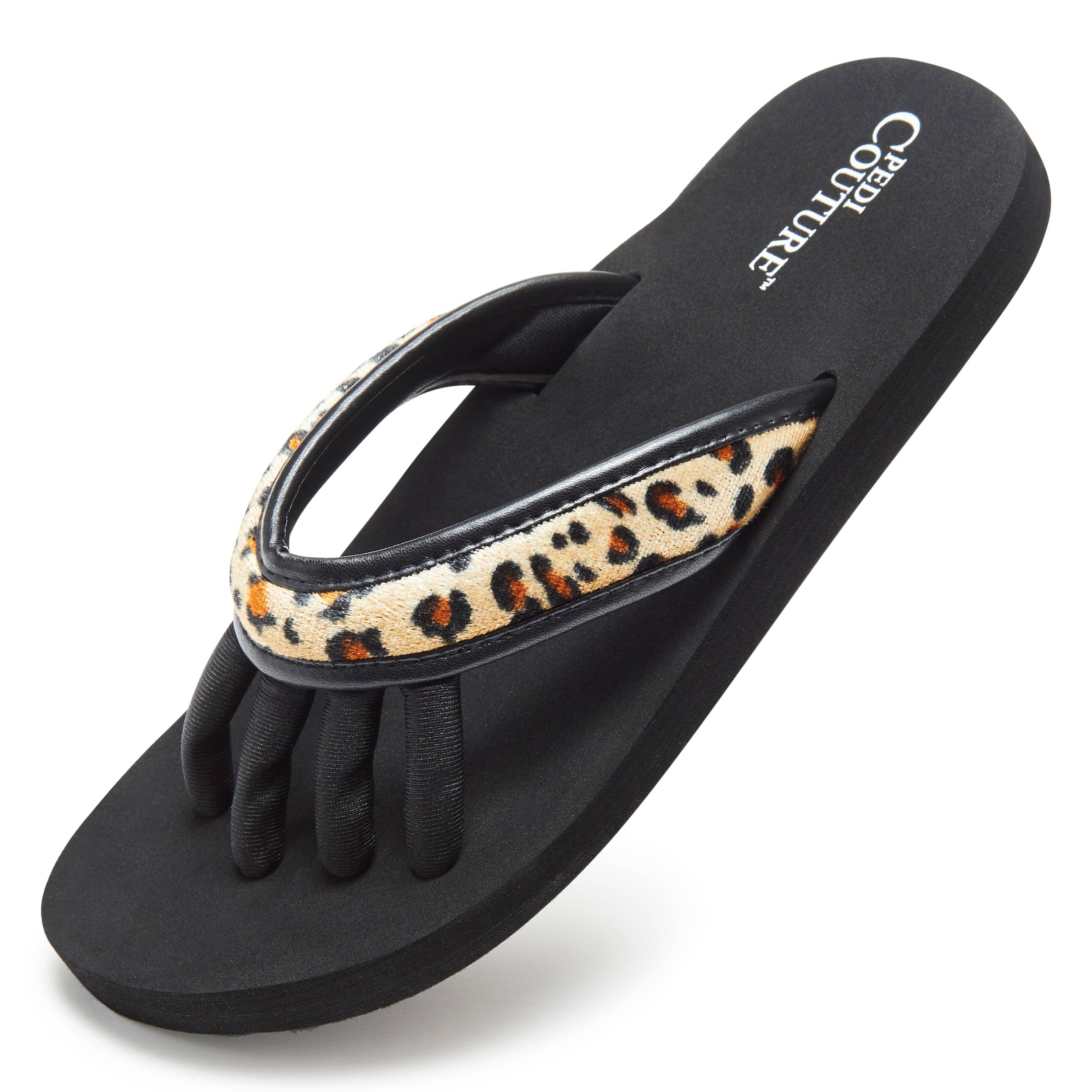 Pedi Couture - Wholesale Sandals - Women's - Leopard  Women's Yoga Toe Separator Sandals5