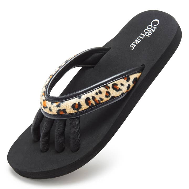 Pedi Couture - Venta al por mayor Sandalias - Mujer - Sandalias separadoras de dedos para yoga de mujer Leopard5