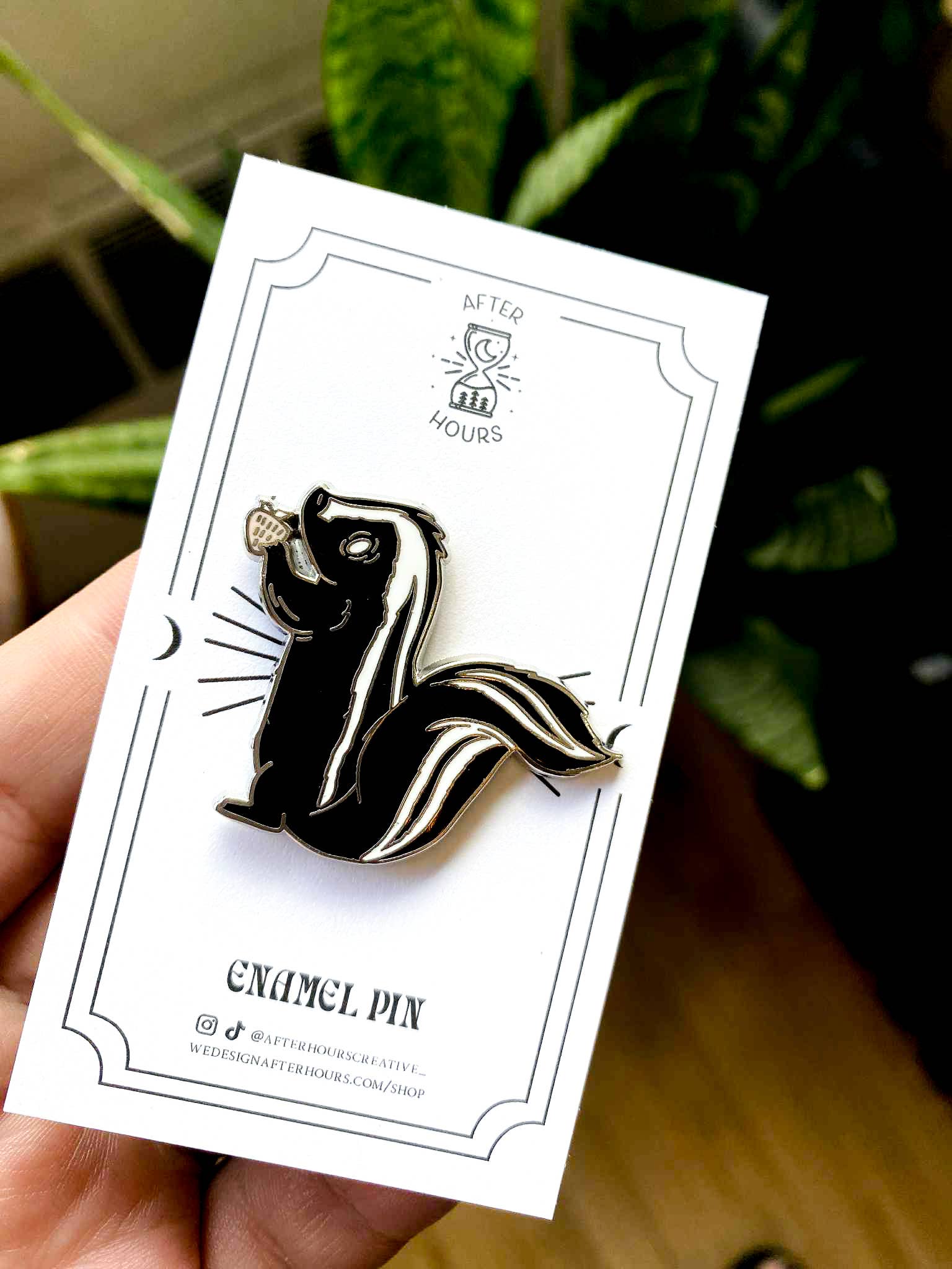 After Hours Creative - Wholesale Lapel Pin/Button - Skunk Hard Enamel Pin