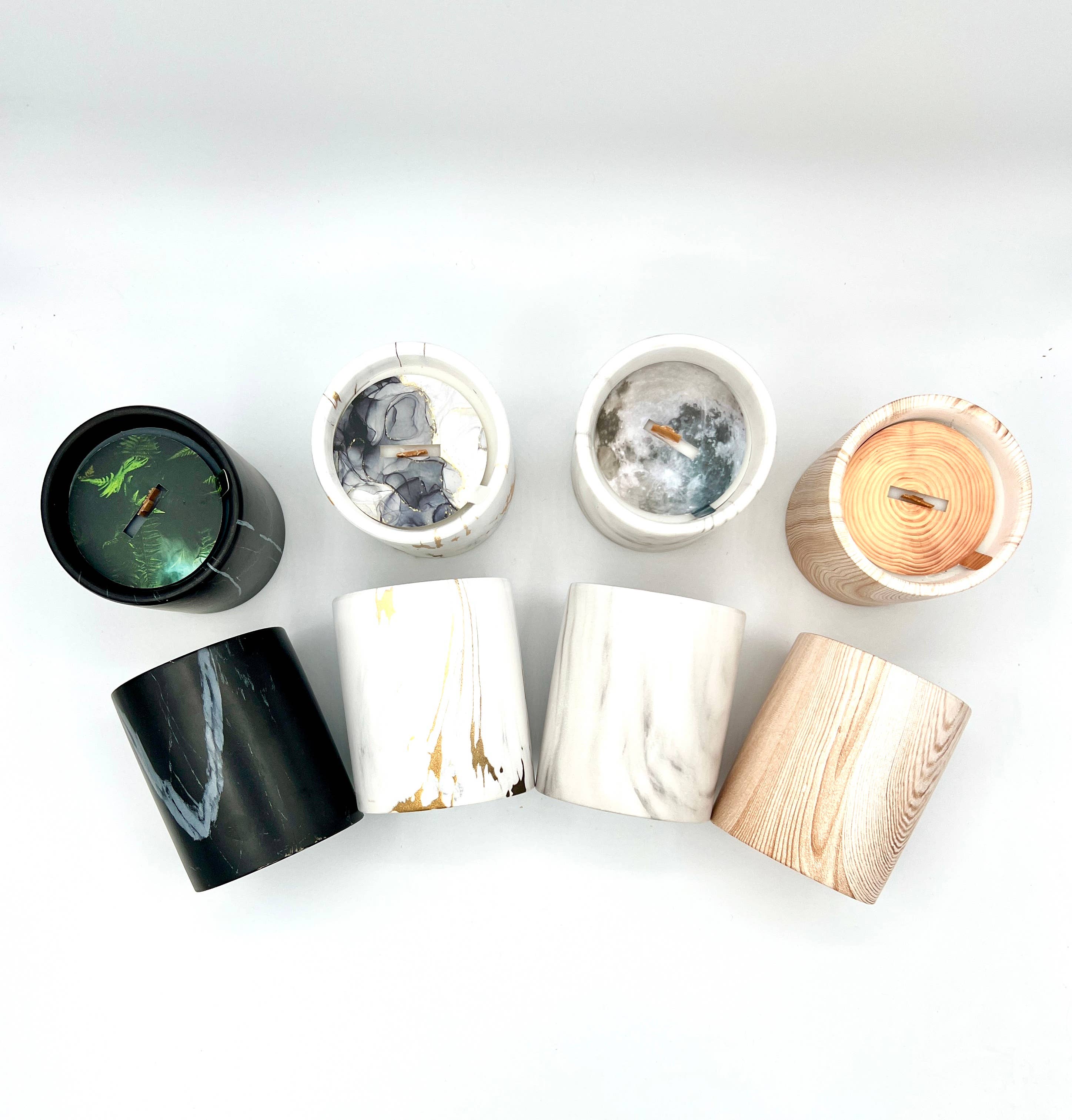 The Sacred Wild Candle Co - Wholesale Jar/Filled Candle - Biophilia: White Marble + Pure Fresh Air Scented Candle4