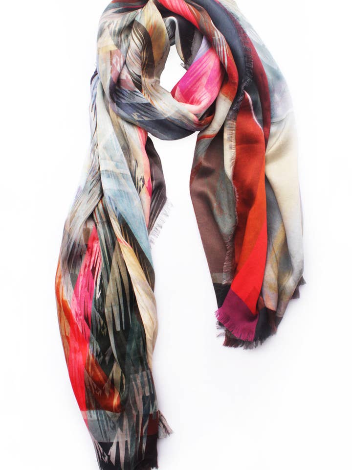 Stola in seta «All Over Fringes» 200x140cm per la vendita all'ingrosso da parte di EditionMichel