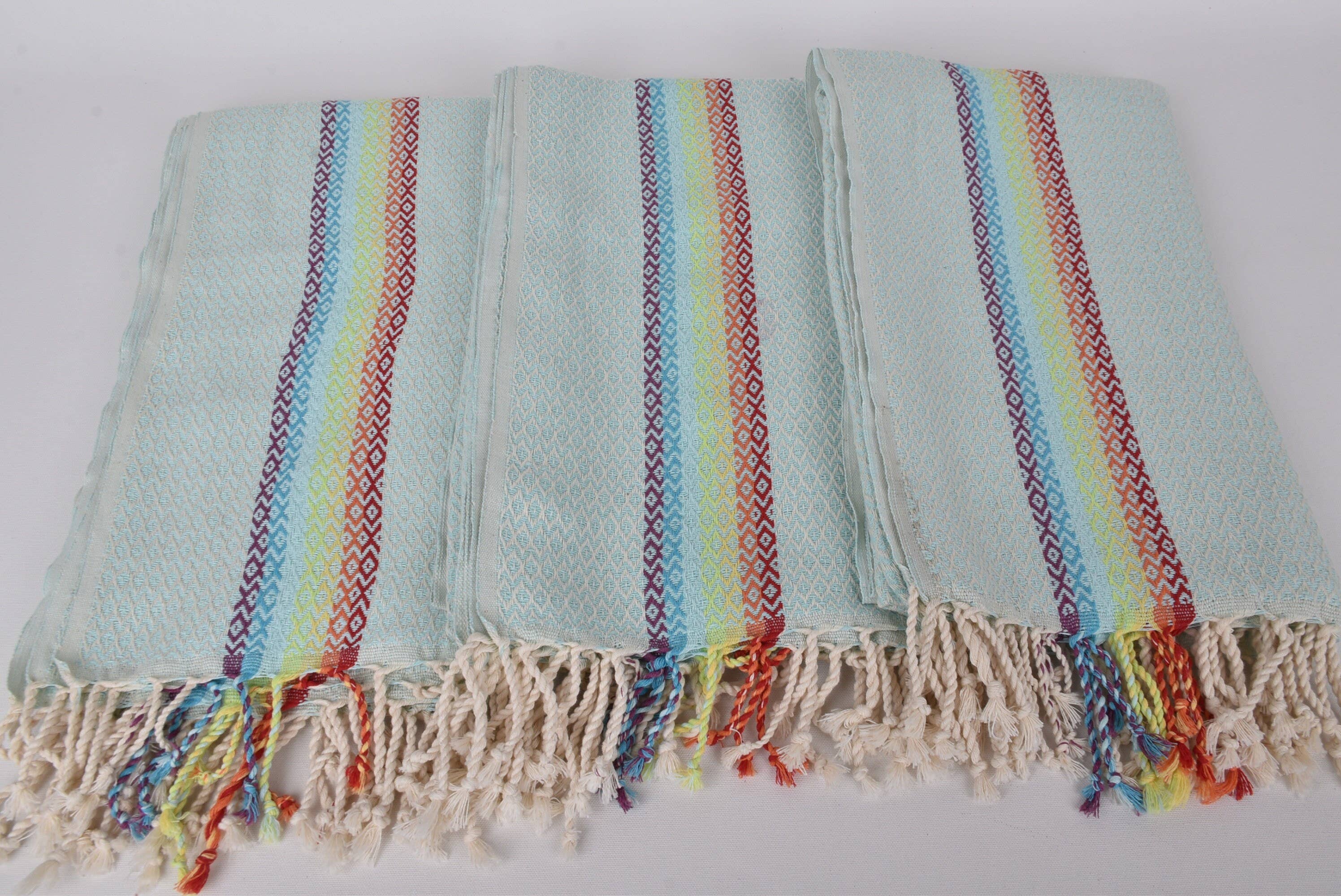 Organic Turkish Towels - Wholesale Beach Towel - Wedding Favors, Mint Diamond Towel, Organic Cotton Towel7