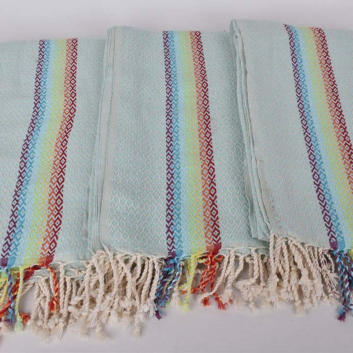 Organic Turkish Towels - Wholesale Beach towel - Wedding Favors, Mint Diamond Towel, Organic Cotton Towel7