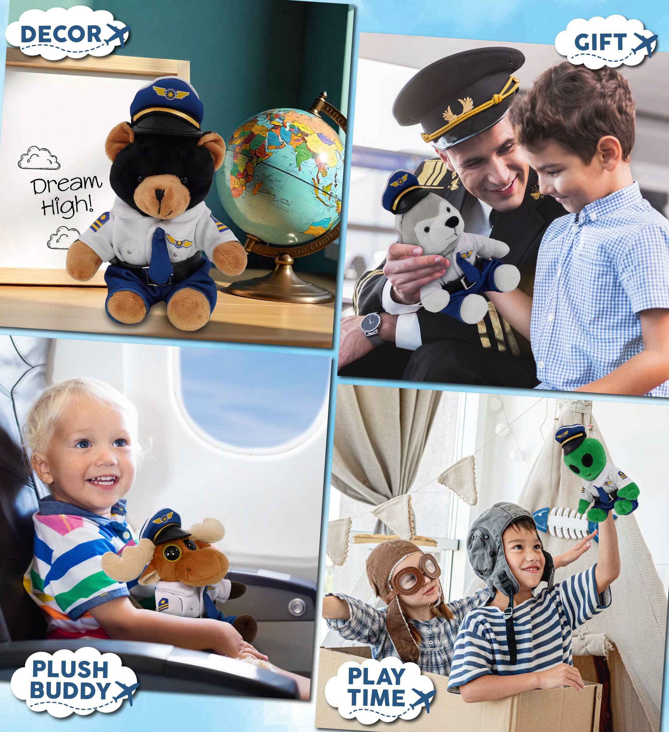 Cota Global – wholesale Utklädningsdräkter – Barn – Plysch Utklädnad - Liten Pilot2