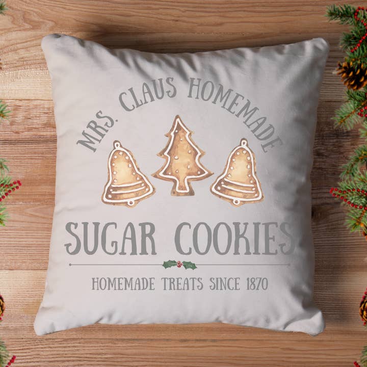 Mrs. Claus Sugar Cookies Pillow Cover for wholesale by Go Charlotte