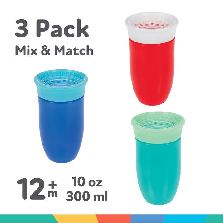 Nuby - Wholesale Drinking Glass/Cup - Nuby 10oz 360 Wonder Cups - 3 Pack11