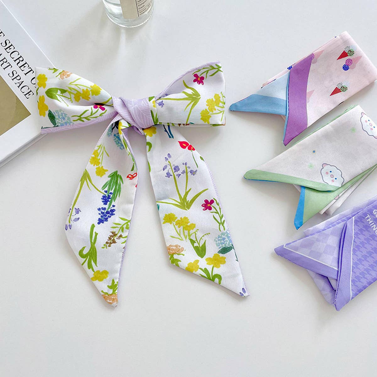 ACCITY - Wholesale Head Scarf - Women's - NARROW AND LONG BAG DECORATIVE RIBBONS_CWASC070430