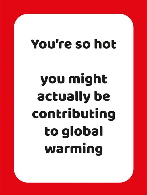 Funny greeting card - You're so hot for wholesale by Comedy Card Company