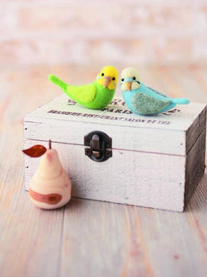 DIY Budgerigar Parakeet Needle Felting Kit for wholesale by 「FUNJI」In Japan