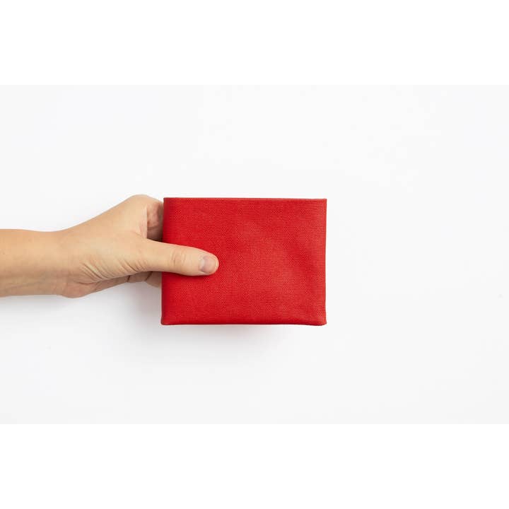 Carre Royal - Wholesale Wallet - Men's - Red Bifold Canvas Wallet2