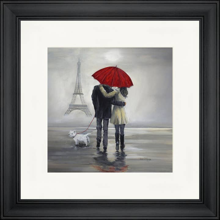 Parisian Stroll Square Framed Print (13" or 19") for wholesale by Bree Merryn Art Ltd